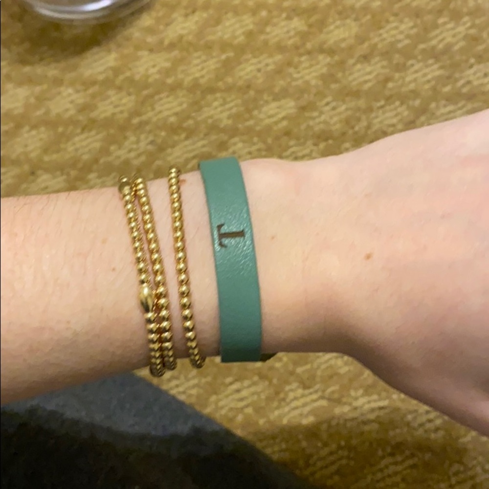 Dillon Rogers T Leather Bracelet